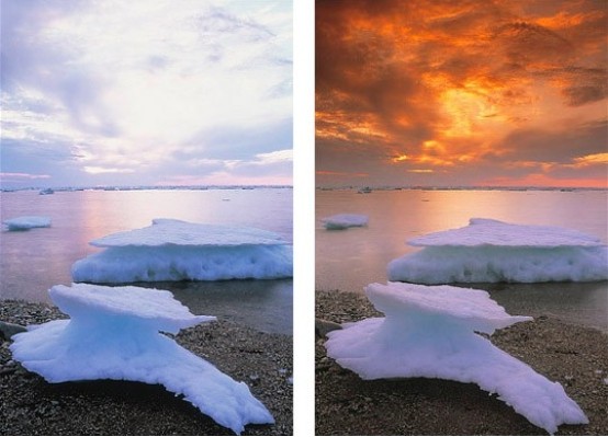 偏振镜作用对比